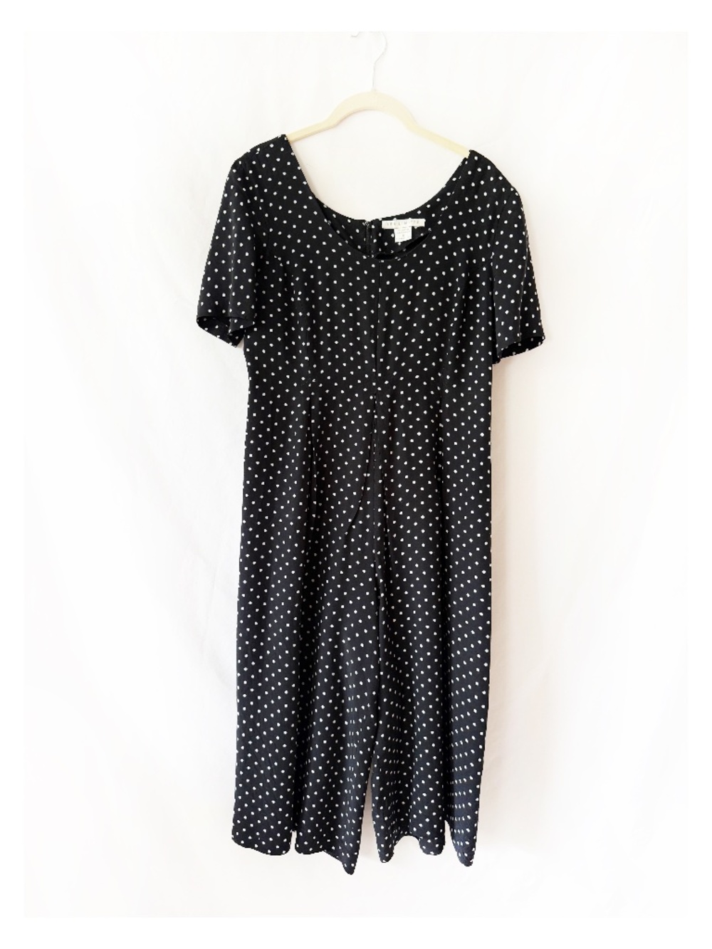 Vintage The Limited Black and White Polka Dot Jumpsuit Small
